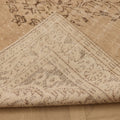 Vintage Manisa Turkish Area Rug 5x9 ft — Beige & Brown Floral (No. 61561)
