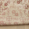 Vintage Isparta Turkish Area Rug 5x8 ft — Beige & Red Floral (No. 61567)