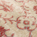Vintage Isparta Turkish Area Rug 5x8 ft — Beige & Red Floral (No. 61567)