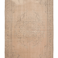 Vintage Manisa Turkish Area Rug 5x9 ft — Beige Floral (No. 61571)