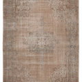 Vintage Isparta Turkish Area Rug 7x10 ft — Beige & Green Floral (No. 61578)