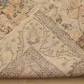 Vintage Isparta Turkish Area Rug 7x10 ft — Beige & Brown Floral