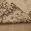 Vintage Isparta Turkish Runner Rug 2x8 ft — Beige & Brown Distressed