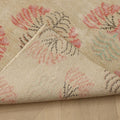 Vintage Manisa Turkish Runner Rug 3x6 ft — Beige & Pink Floral
