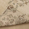 Vintage Isparta Turkish Runner Rug 2x6 ft — Beige & Brown Floral (No. 61600)