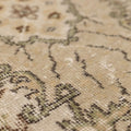 Vintage Isparta Turkish Runner Rug 2x6 ft — Beige & Brown Floral (No. 61600)