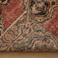 Vintage Isparta Turkish Runner Rug 2x6 ft — Red & Beige Floral