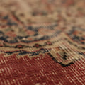 Vintage Isparta Turkish Runner Rug 2x6 ft — Red & Beige Floral
