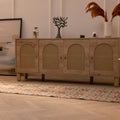 Vintage 2x8 ft Isparta Turkish runner rug with beige and green floral patterns on a wooden floor.