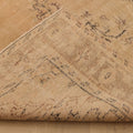 Vintage Manisa Turkish Area Rug 6x9 ft — Beige & Orange Floral