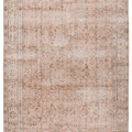Vintage Isparta Turkish Area Rug 5x8 ft — Brown Floral (No. 61747)