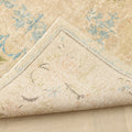Vintage Isparta Turkish Area Rug 5x8 ft — Beige & Blue Floral (No. 61748)