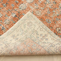 Vintage Isparta Turkish Area Rug 5x8 ft — Orange Floral (No. 61749)