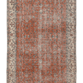 Vintage Isparta Turkish Area Rug 5x8 ft — Orange Floral (No. 61749)