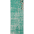Vintage Manisa Turkish Runner Rug 2x9 ft — Green & White Floral
