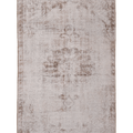 Vintage Manisa Turkish Area Rug 4x7 ft — Beige & Brown Distressed