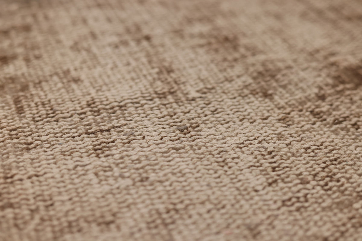 Vintage Manisa Turkish Area Rug 4x7 ft — Beige & Brown Distressed