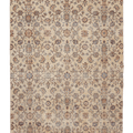 Vintage Isparta Turkish Area Rug 5x8 ft — Beige & Blue Floral (No. 61789)