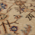Vintage Isparta Turkish Area Rug 5x8 ft — Beige & Blue Floral (No. 61789)