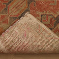 Vintage Southeastern Persian Style Runner Rug 3x6 ft — Orange & Brown Geometric