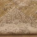 Vintage Isparta Turkish Area Rug 5x8 ft — Brown & Beige Floral