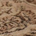 Vintage Isparta Turkish Area Rug 5x8 ft — Brown & Beige Floral