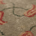 Vintage Isparta Turkish Area Rug 6x9 ft — Gray & Pink Floral