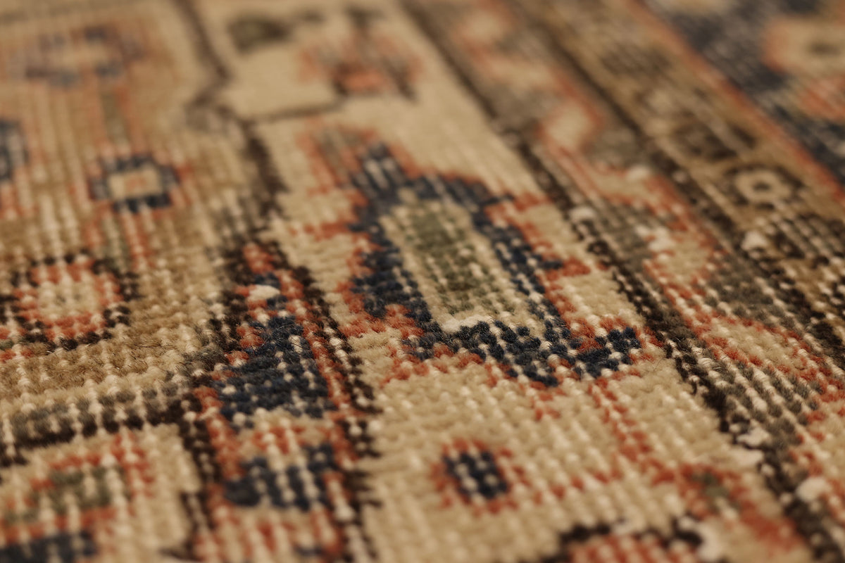 Vintage Isparta Turkish Area Rug 7x11 ft — Pink & Blue Floral