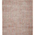 Vintage Isparta Turkish Area Rug 5x9 ft — Orange & Gray Floral