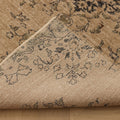 Vintage Isparta Turkish Area Rug 4x8 ft — Beige & Brown Floral (No. 61847)