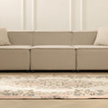 Vintage Isparta Turkish Area Rug 4x8 ft — White & Orange Floral