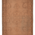 Vintage Manisa Turkish Area Rug 5x8 ft — Brown Floral