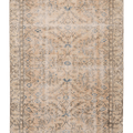 Vintage Manisa Turkish Area Rug 5x8 ft — Beige & Blue Floral