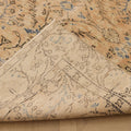 Vintage Manisa Turkish Area Rug 5x8 ft — Beige & Blue Floral