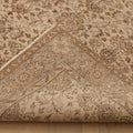 Vintage Isparta Turkish Area Rug 5x8 ft — Beige & Brown Floral (No. 61853)