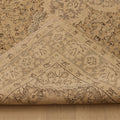 Vintage Isparta Turkish Area Rug 6x9 ft — Beige & Gray Floral (No. 61855)