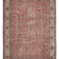 Vintage Isparta Turkish Area Rug 7x9 ft — Red Floral