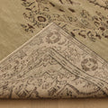 Vintage Manisa Turkish Area Rug 6x8 ft — Beige & Brown Floral (No. 61860)
