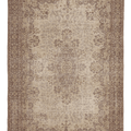Vintage Isparta Turkish Area Rug 6x10 ft — Beige & Brown Floral (No. 61861)