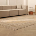 Vintage Isparta Turkish Area Rug 6x10 ft — Beige & Green Floral