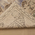 Vintage Manisa Turkish Area Rug 7x11 ft — Blue & Beige Floral
