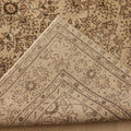 Vintage Isparta Turkish Area Rug 6x10 ft — Beige & Brown Floral (No. 61864)