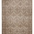 Vintage Isparta Turkish Area Rug 6x10 ft — Beige & Brown Floral (No. 61864)
