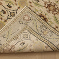 Vintage Manisa Turkish Area Rug 6x9 ft — Beige & Green Floral