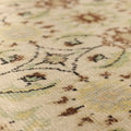 Vintage Manisa Turkish Area Rug 6x9 ft — Beige & Green Floral