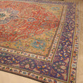 Vintage Kars Persian Style Area Rug 10x13 ft — Red & Blue Medallion