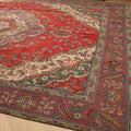Vintage Southeastern Persian Style Oversize Rug 10x13 ft — Red & Gray Medallion