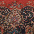 Vintage Southeastern Persian Style Oversize Rug 9x12 ft — Red & Blue Medallion