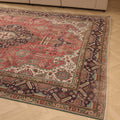 Vintage Southeastern Persian Style Oversize Rug 8x11 ft — Red & Blue Medallion