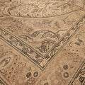 Vintage Southeastern Persian Style Oversize Rug 8x12 ft — Beige & Brown Medallion